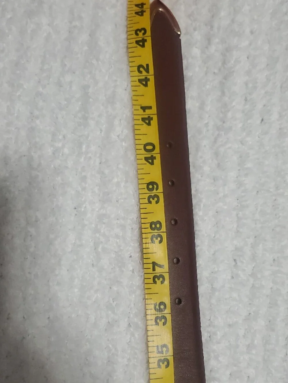 Ophelia Roe Brown Leather Belt with Gold Buckle and Ring Detail
